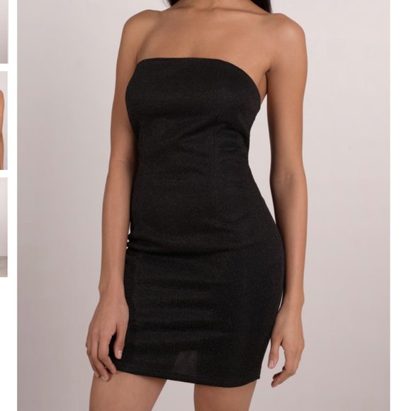KATELYN BLACK STRAPLESS BODYCON DRESS - Picture 1 of 3